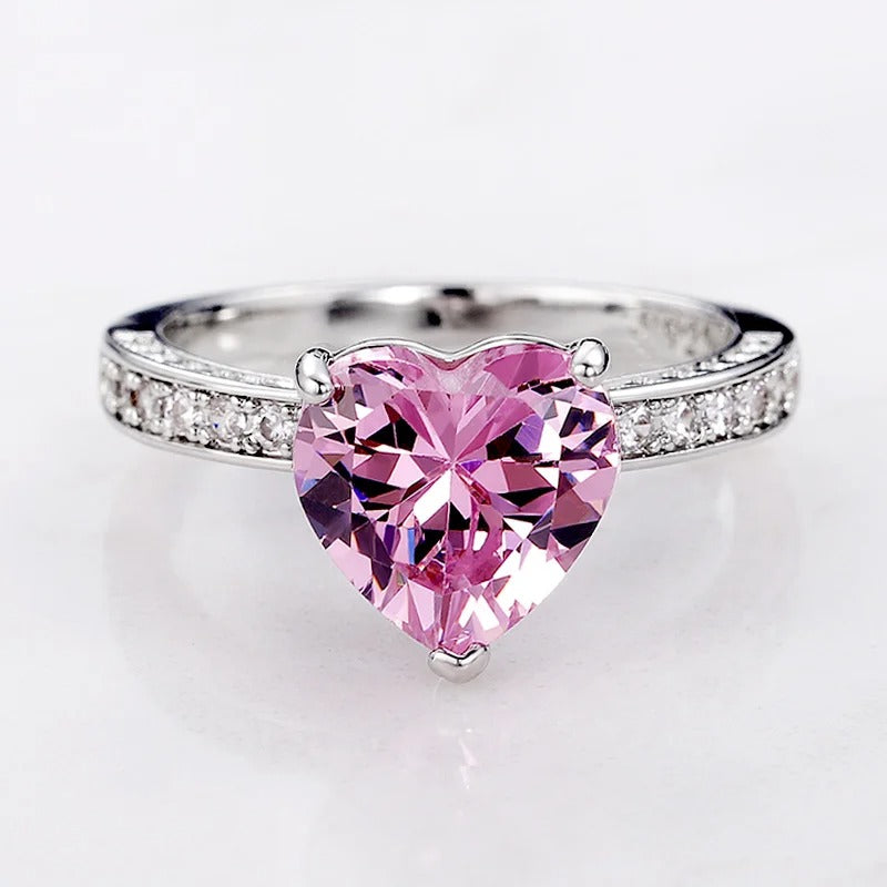 Luminous Heart Solitaire Ring