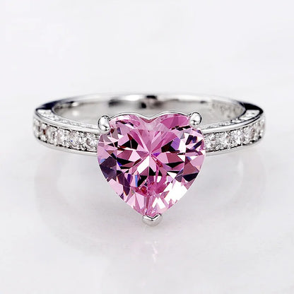 Luminous Heart Solitaire Ring