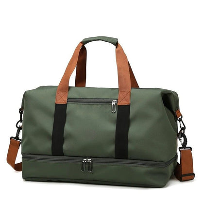 Multi-Pocket Casual Nylon Travel Tote Bag