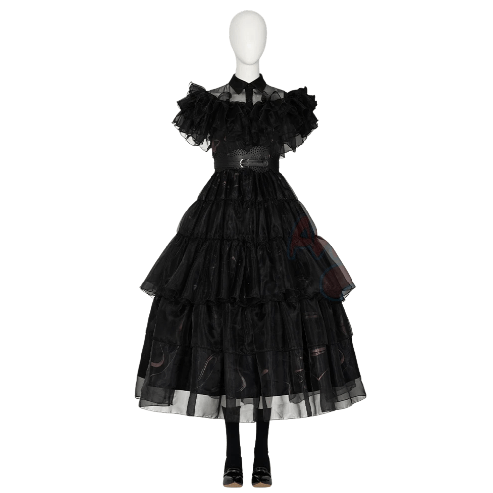 Black Layered Gothic Costume Dress