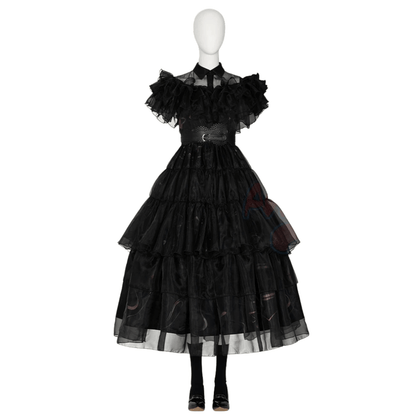 Black Layered Gothic Costume Dress