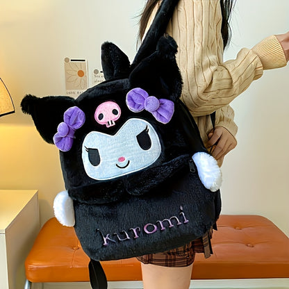 Character-Themed Backpack with Adjustable Straps and Multiple Compartments