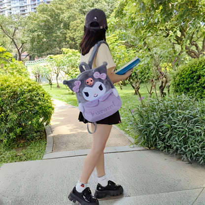 Character-Themed Backpack with Adjustable Straps and Multiple Compartments