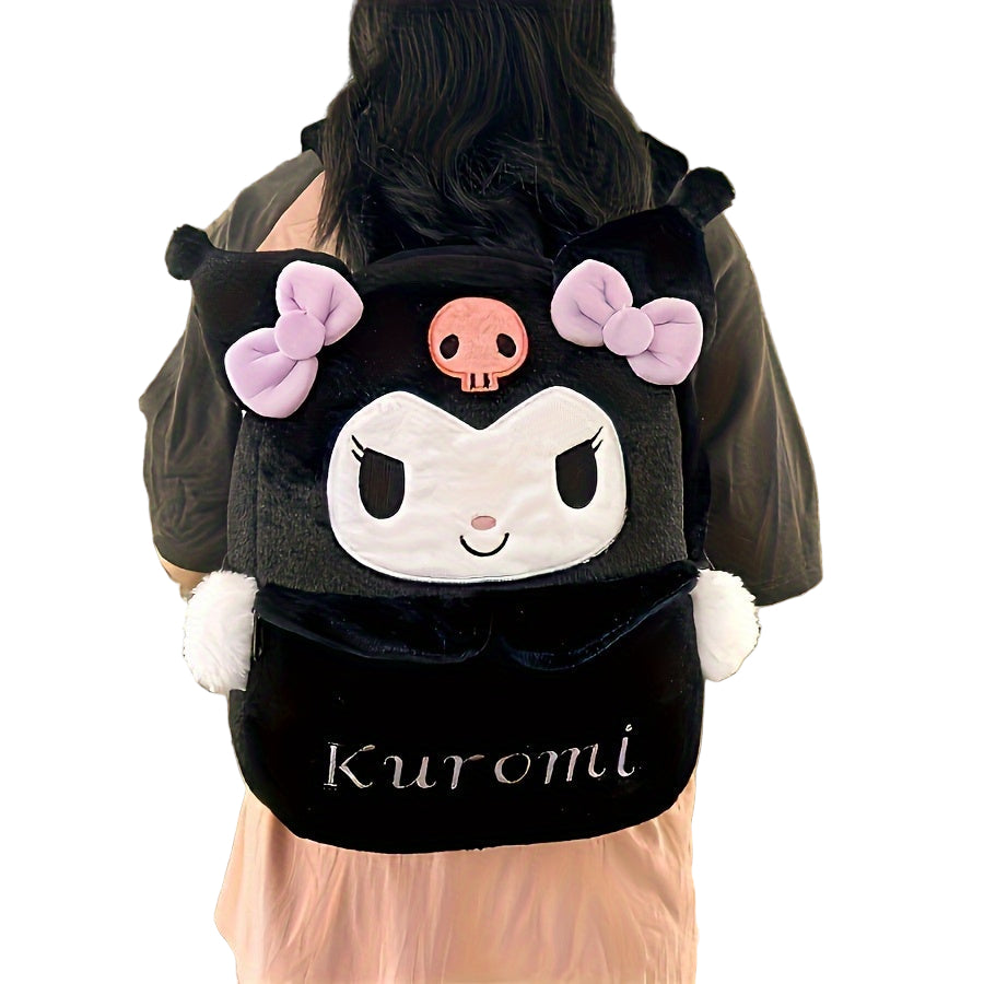 Character-Themed Backpack with Adjustable Straps and Multiple Compartments