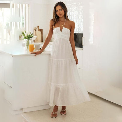 Chic Bohemian Halter Maxi Dress for Summer