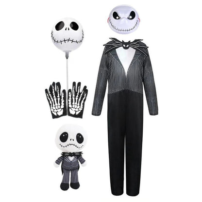 Boys Jack Skellington Striped Halloween Costume