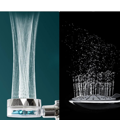 High-Pressure Handheld Turbo Fan Showerhead with Filters