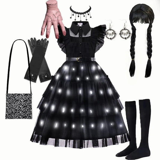 Kids’ Gothic-Inspired LED Costume Dress