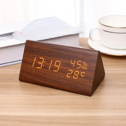 LED Digital Alarm Clock with Temperature & Humidity Display