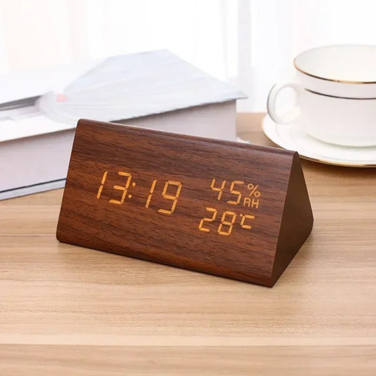 LED Digital Alarm Clock with Temperature & Humidity Display