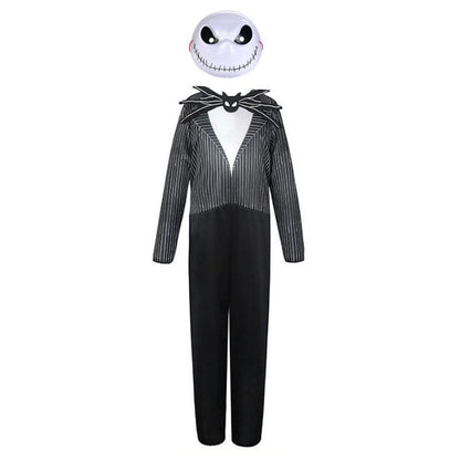 Boys Jack Skellington Striped Halloween Costume