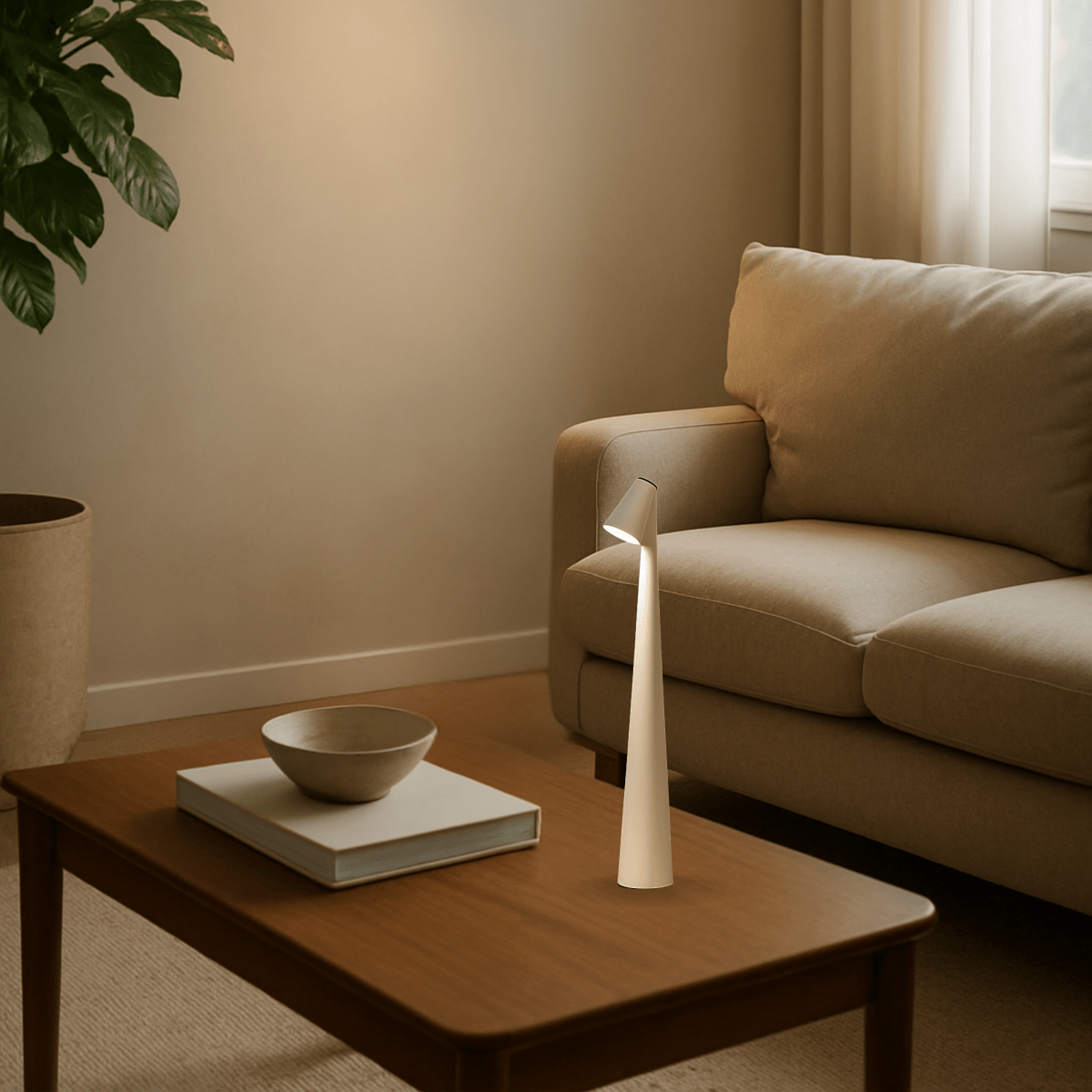 Rechargeable Metal Table Lamp – Stylish & Portable
