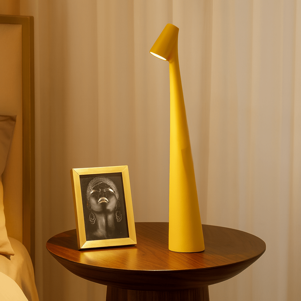 Rechargeable Metal Table Lamp – Stylish & Portable