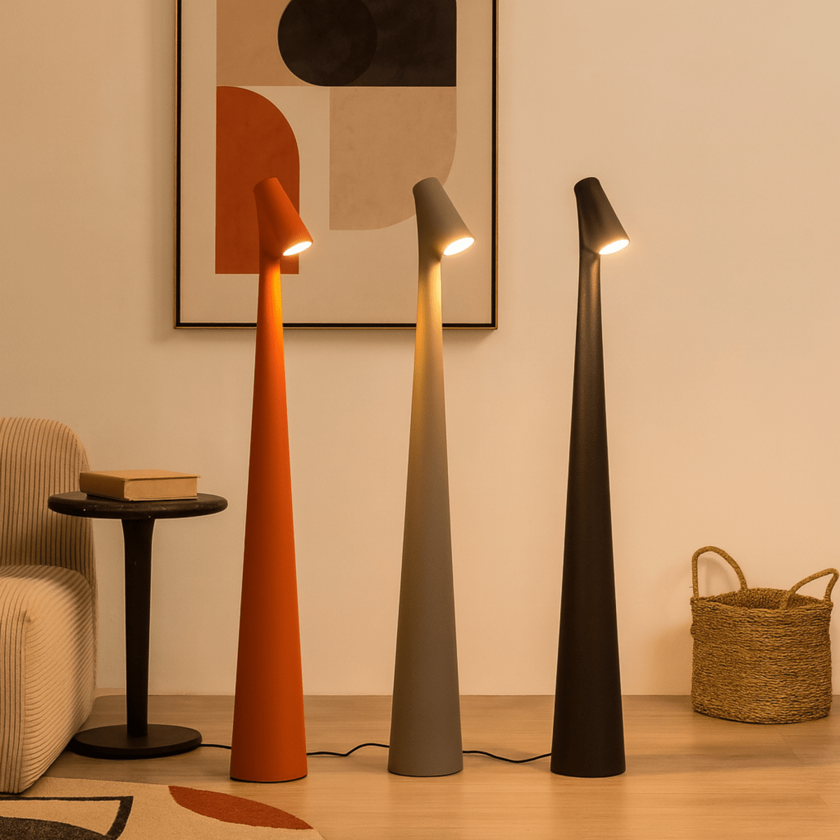 Rechargeable Metal Table Lamp – Stylish & Portable