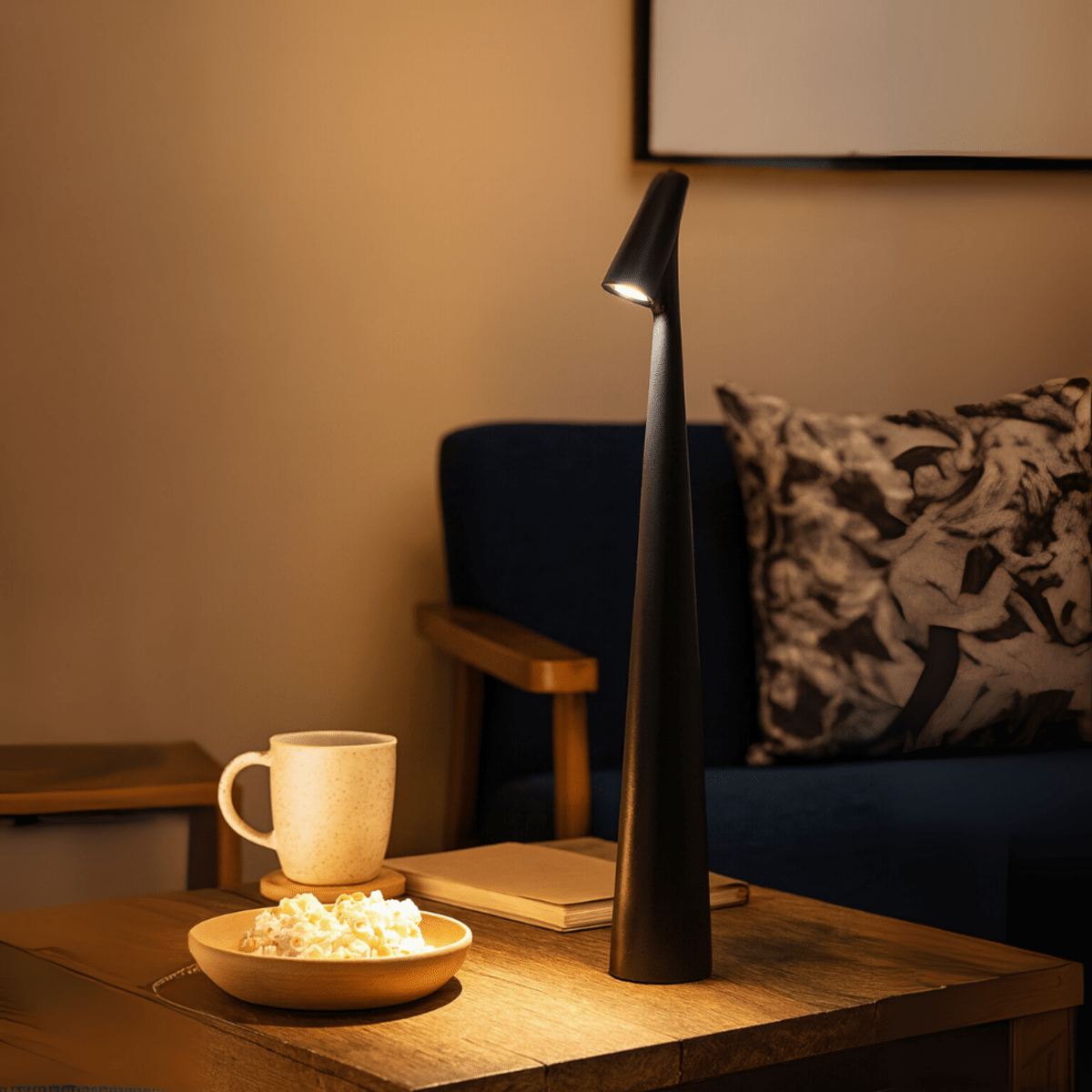 Rechargeable Metal Table Lamp – Stylish & Portable