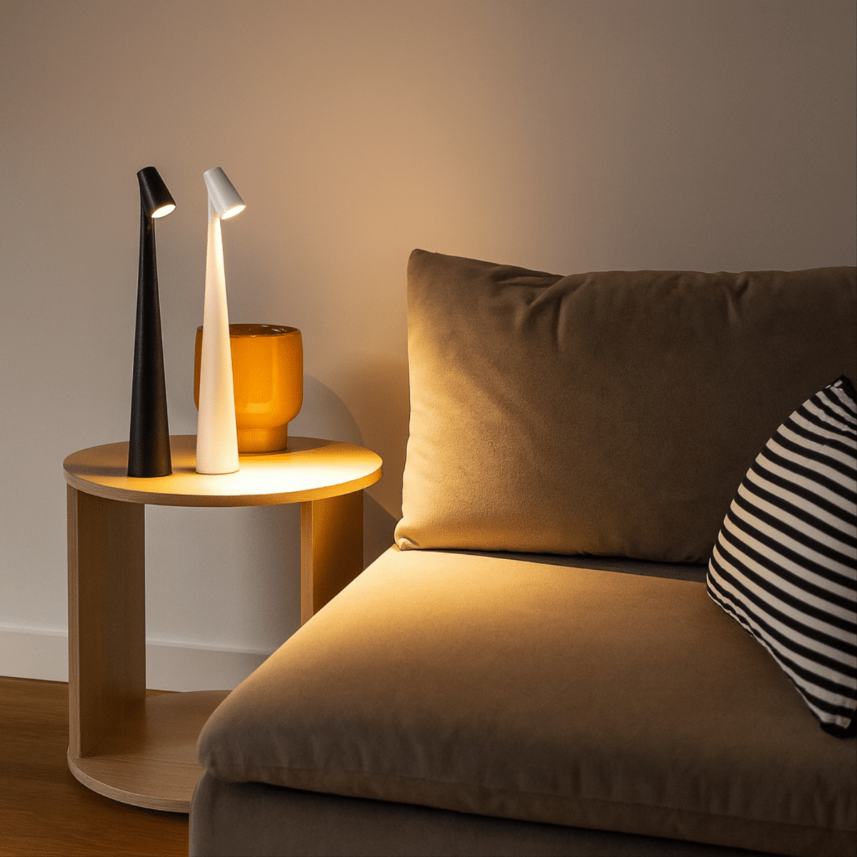 Rechargeable Metal Table Lamp – Stylish & Portable