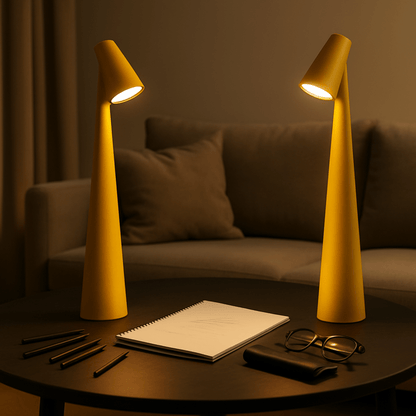 Rechargeable Metal Table Lamp – Stylish & Portable