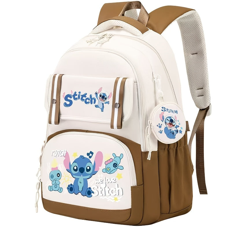 Kids Cartoon Print School Backpack with Large Capacity