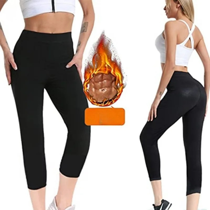 Women's Sauna Sweat Slimming Leggings with Waist Trainer