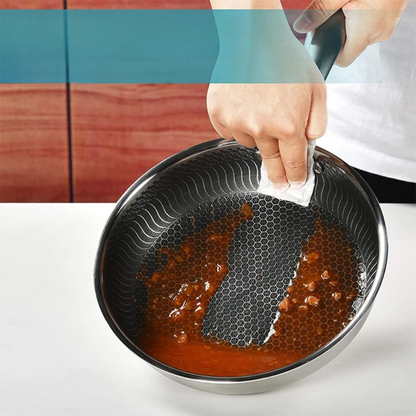 Non-Stick Stainless Steel Frying Pan with Lid - Multiple Sizes
