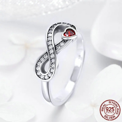 Infinity Love Forever Heart Ring