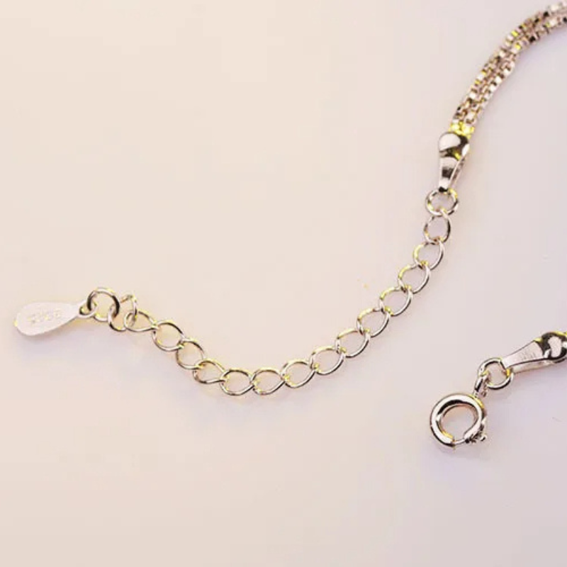 Elegant Sparkle Sterling Infinity Bracelet