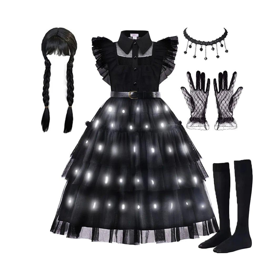 Kids’ Gothic-Inspired LED Costume Dress