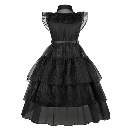 Kids’ Black Gothic Dress with Optional Accessories