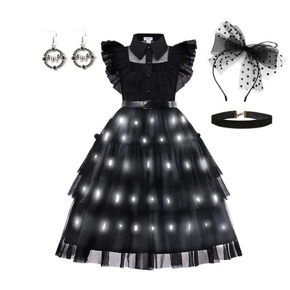 Kids’ Gothic-Inspired LED Costume Dress