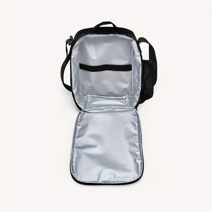 3-Piece Backpack Set with Web Pattern and Zipper Closure