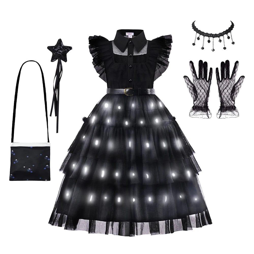 Kids’ Gothic-Inspired LED Costume Dress
