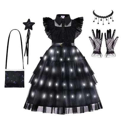 Kids’ Gothic-Inspired LED Costume Dress