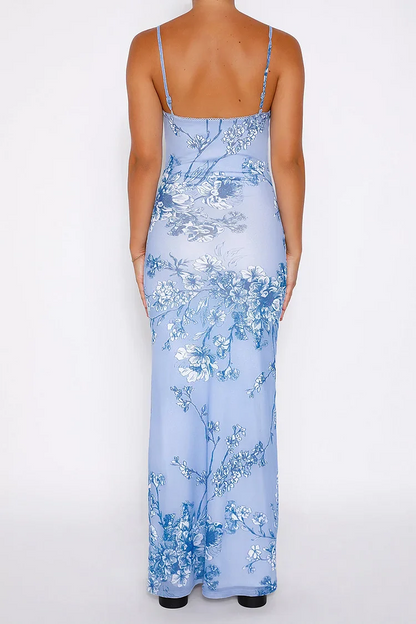 Floral V-Neck Maxi Dress - Summer Elegance