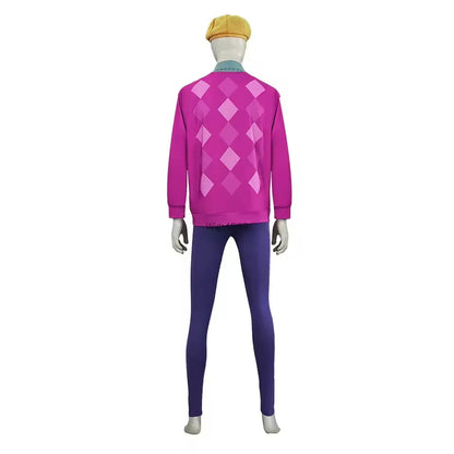 Baby Saja Boys Cosplay Costume – Pink Argyle Sweater Set with Wig