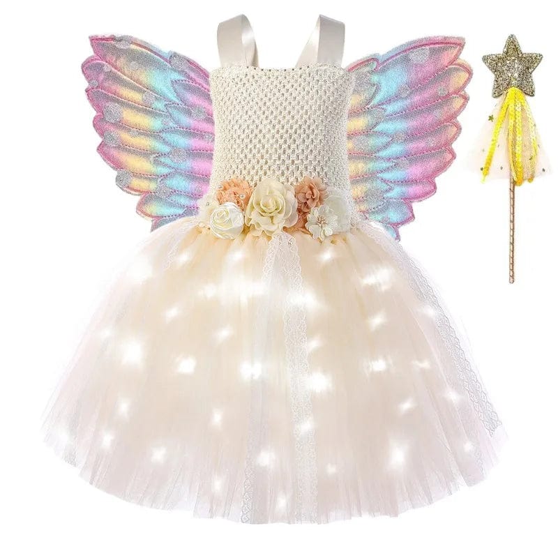 Girls’ Fairy and Princess Dress with Wings