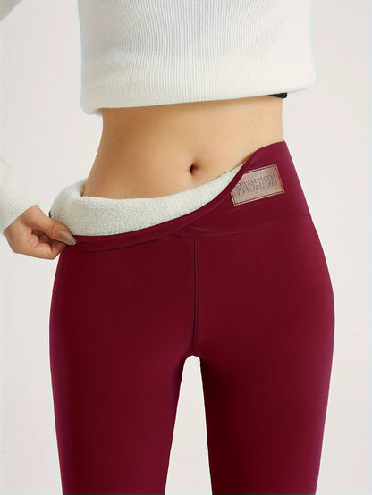 Women’s High Waist Fleece-Lined Sports Leggings