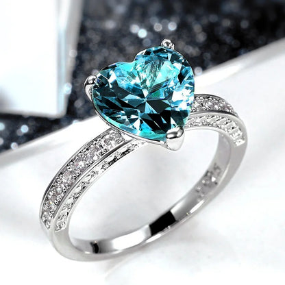 Luminous Heart Solitaire Ring
