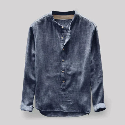 Men's Long Sleeve Casual Linen Shirt