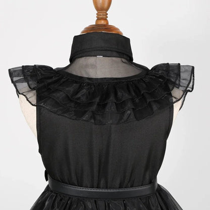 Kids’ Black Gothic Dress with Optional Accessories