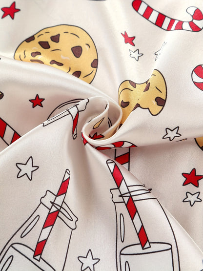 Kids' Long Sleeve Button-Up Pajama Set – Christmas Design