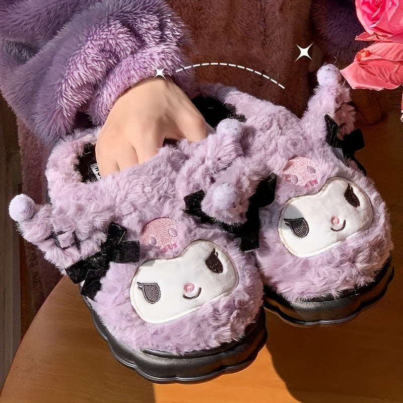 Indoor Character-Themed Plush Slippers