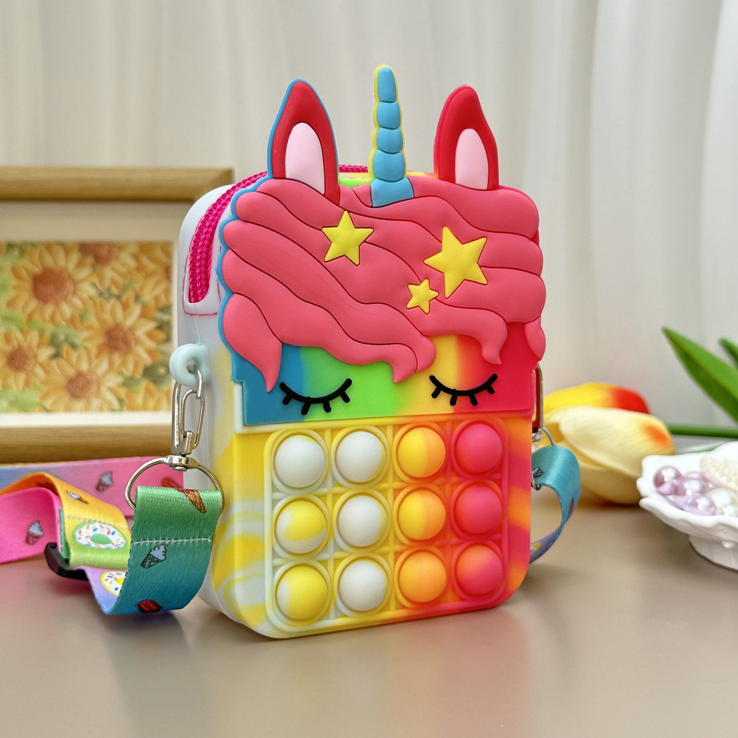 Colorful Crossbody Bag for Kids with Adjustable Strap
