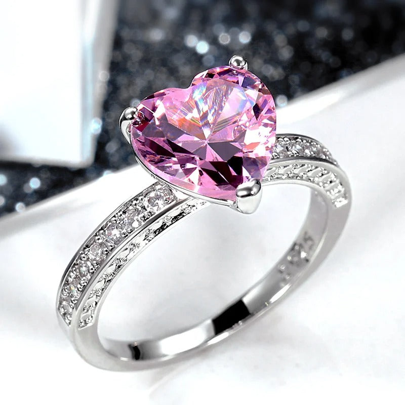 Luminous Heart Solitaire Ring