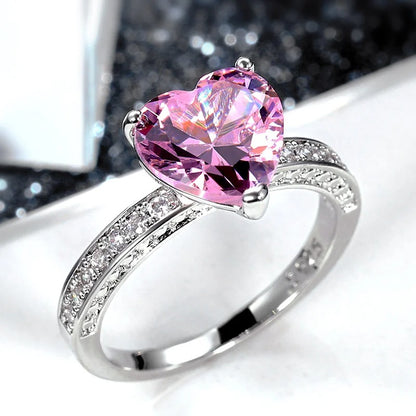 Luminous Heart Solitaire Ring