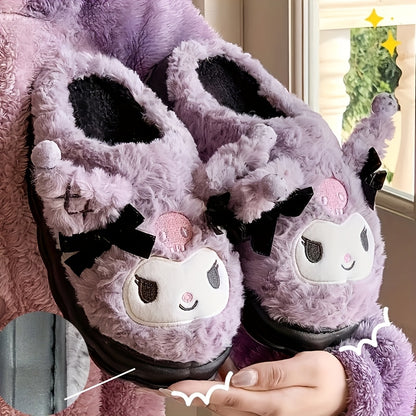Indoor Character-Themed Plush Slippers