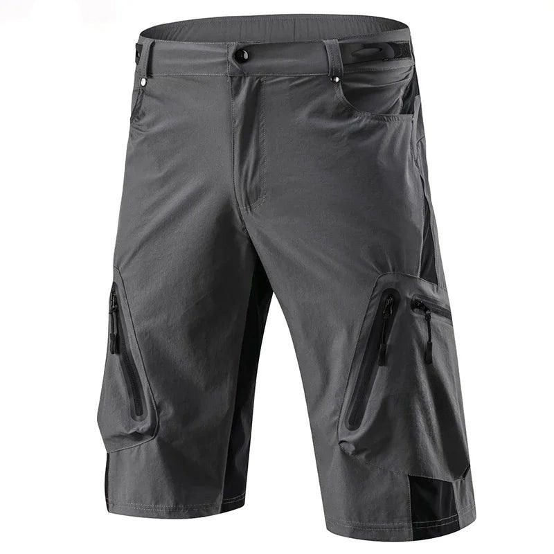 Men’s Mountain Bike Shorts with Zippered Pockets and Adjustable Waist