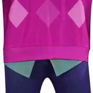 Baby Saja Boys Cosplay Costume – Pink Argyle Sweater Set with Wig