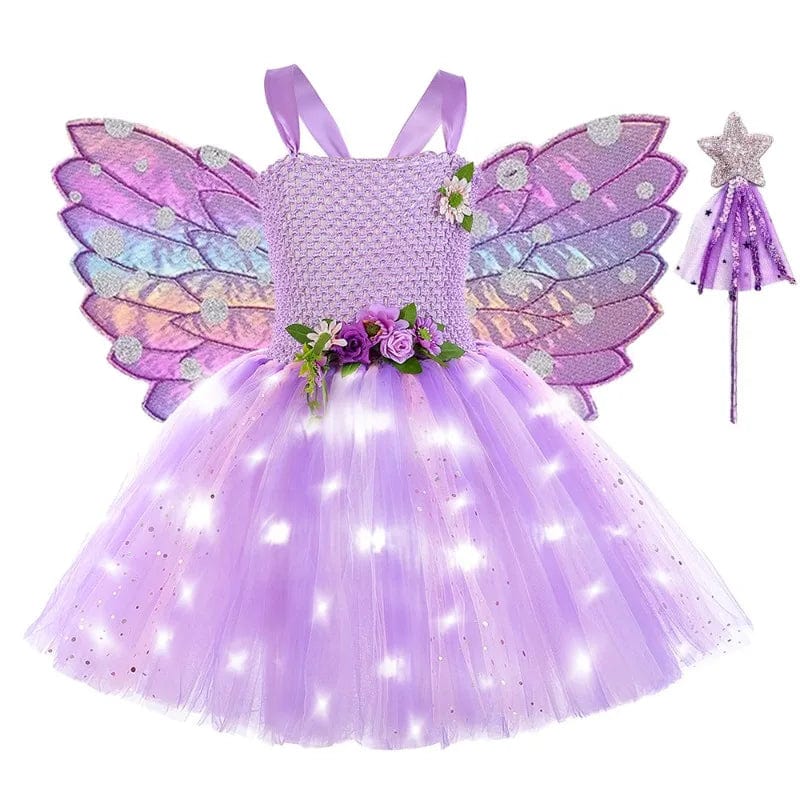 Girls’ Fairy and Princess Dress with Wings