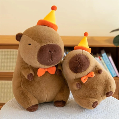 Capybara Plush Toy – Birthday Hat
