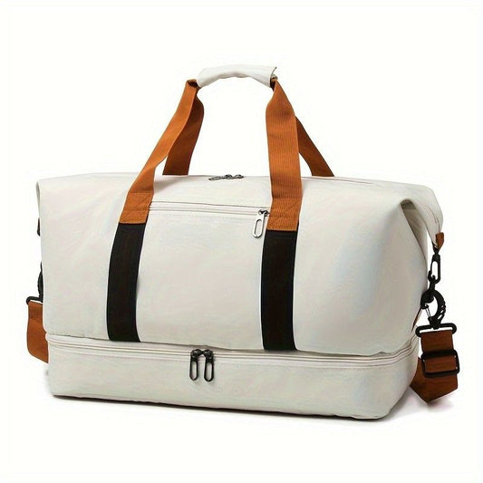 Multi-Pocket Casual Nylon Travel Tote Bag